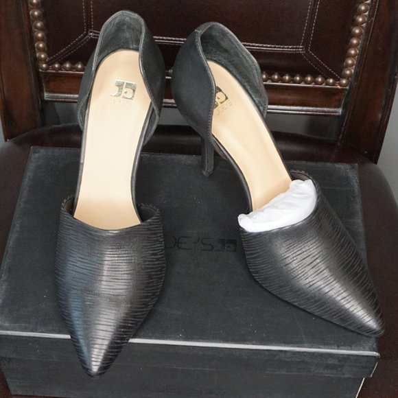 Joe's Jeans Hero Black Leather Stiletto Pointed High Heels NWT - Picture 4 of 9